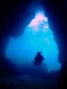 Cave diving Royalty Free Stock Photo