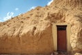 Cave dwelling in area of Matmata city, Tunisia Royalty Free Stock Photo