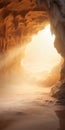 Ivory Sunrise Cave: Hyper-realistic Fine Art Photography With Spiritual Themes