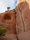 A Cave Formation on the Back Side of Window Rock in Arizona Royalty Free Stock Photo