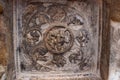 Cave 3 : Fresco paintings on the ceiling, Lord Indra, Badami Caves, Karnataka, India.