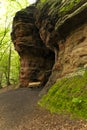 Cave on the Hiking Trail Eifelsteig Royalty Free Stock Photo