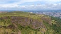 Cave Hill Belfast, Northern ireland. Aerial view on Cliffs. mountains and City