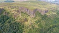 Cave Hill Belfast, Northern ireland. Aerial view on Cliffs. mountains and City