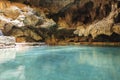 Cave hot spring Royalty Free Stock Photo
