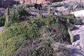 Cave house in the Gorafe desert with area planted with cactus