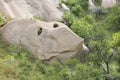 Cappadocia cave houses carved into the rocks Royalty Free Stock Photo