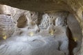 Cappadocia cave houses carved into the rocks Royalty Free Stock Photo