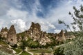 Cave houses in Goreme, Nevsehir, Capadoccia, Anatolia, Turkey, Asia