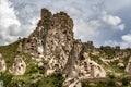 Cave houses in Goreme, Nevsehir, Capadoccia, Anatolia, Turkey, Asia