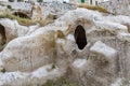 Cave houses in Goreme, Nevsehir, Capadoccia, Anatolia, Turkey, Middle East