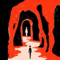 Cave Illustration: A Fauvism Art Style By Jean Jullien