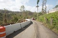Road damage from Hurricane Maria, Sep 2017