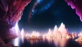 Cave Interior full of Quartz Crystals and Precious Stones