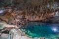 Cave lake Cenote Suytun at Valladolid, Yucatan - Mexico Royalty Free Stock Photo