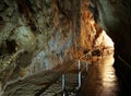 Cave landscaped sidewalk