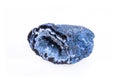 Isolated blue quartz geode Royalty Free Stock Photo