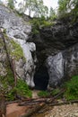 Cave in the limestone mountains