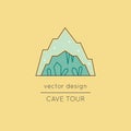 Cave line icon