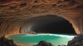 The cave that looks like the map of Australia at Avoca NSW Australia Royalty Free Stock Photo