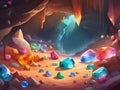 a cave with a lot of colorful gems