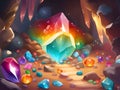 a cave with a lot of colorful gems