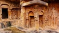 Cave 1 : Lower storey, Tight side of Rani Gumpha, Queen`s Cave showing attendant, Udaygiri caves