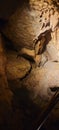 Underground Cave Wall with Rock Formations Royalty Free Stock Photo