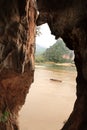 The cave near Vang Vieng town (Laos) Royalty Free Stock Photo