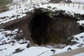 Cave of Nunziata Mount or Vanelle Cave in winter Etna Park