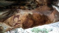 Cave paintings and petroglyphs Laas Geel near Hargeisa Somalia Royalty Free Stock Photo