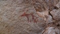 Cave paintings and petroglyphs in Tassili nAjjer national park, Algeria