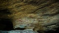 Cave paintings and petroglyphs in Terkei Cave aka flying horses , Ennedi, Chad Royalty Free Stock Photo