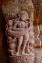 Cave 1, Porch pillar, detail of bracket figure, Aurangabad Caves, Aurangabad, Maharashtra