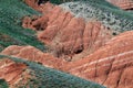 Cave of the primitive people in the slope of rainbow mountain Royalty Free Stock Photo