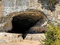 Cave-In-Rock State Park, Illinois - view of cave opening along the Ohio river Royalty Free Stock Photo