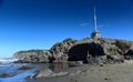 Cave Rock at Sumner Beach in Christchurch