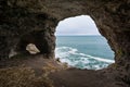 Cave in the rocks near Tyulenovo, Black Sea, Bulgaria Royalty Free Stock Photo