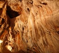 Cave stalactites underground cavern magic light Royalty Free Stock Photo