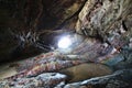 Cave beside Teluk Bidara beach Royalty Free Stock Photo