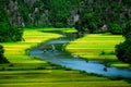 Cave tourist boats in Tam Coc, Ninh Binh, Vietnam