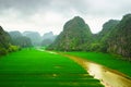 Cave tourist boats in Tam Coc, Ninh Binh, Vietnam