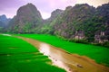 Cave tourist boats in Tam Coc, Ninh Binh, Vietnam Royalty Free Stock Photo