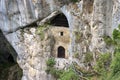 Cave under the castle Predjama in Slovenia Royalty Free Stock Photo