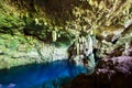 Cave with underground lake Royalty Free Stock Photo