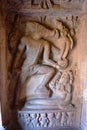 Cave 2 : Varaha avatara boar incarnation of Lord Vishnu, Badami Caves, Karnataka