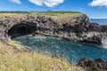 Cave of volcanic origin near the bay of Ana Kai Tangata