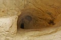 The cave was carved into the sandstone cliff of Cappadocia.