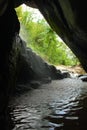 Cave waterfall in thailand