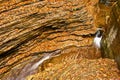 Cave waterfall at Watkins Glen state park Royalty Free Stock Photo